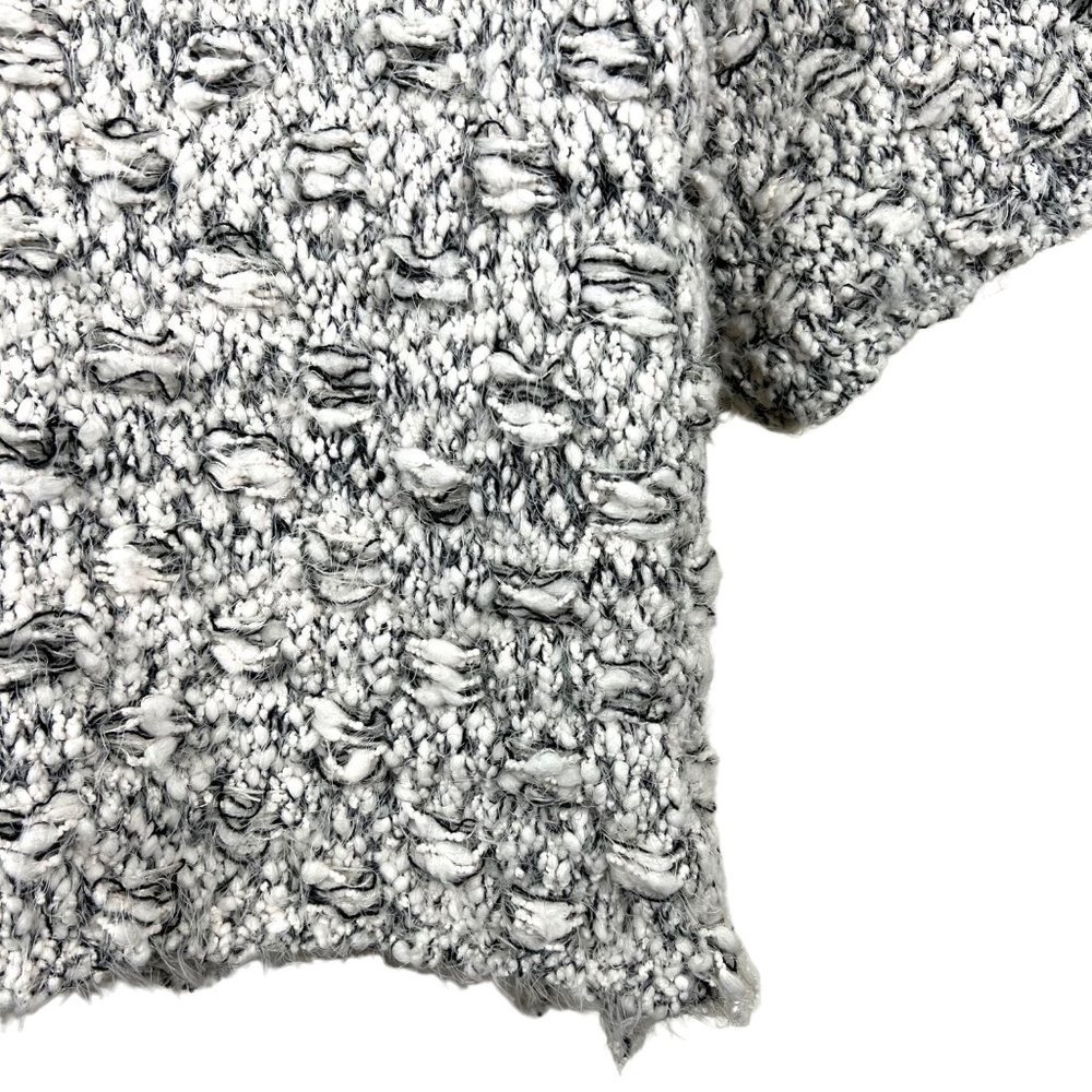 UMGEE Cozy Soft Gray Chunky Knit Oversized Mid Sleeve Sweaters Size Large - Picture 4 of 11